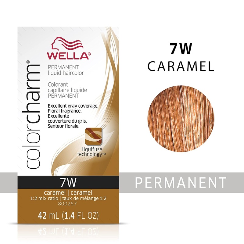 Wella ColorCharm Permanent Liquid Hair Color 42 ml / 1.4 oz – 7W Caramel