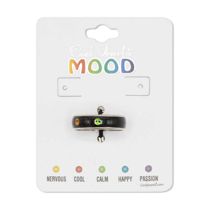 Peace Sign Colour Changing Mood Ring By Cool Jewels – Job Lot (104 Rings)