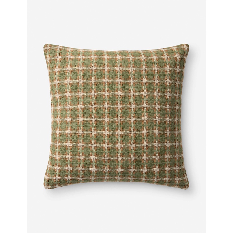 Solbrook Pillow Green and Multi Square Down