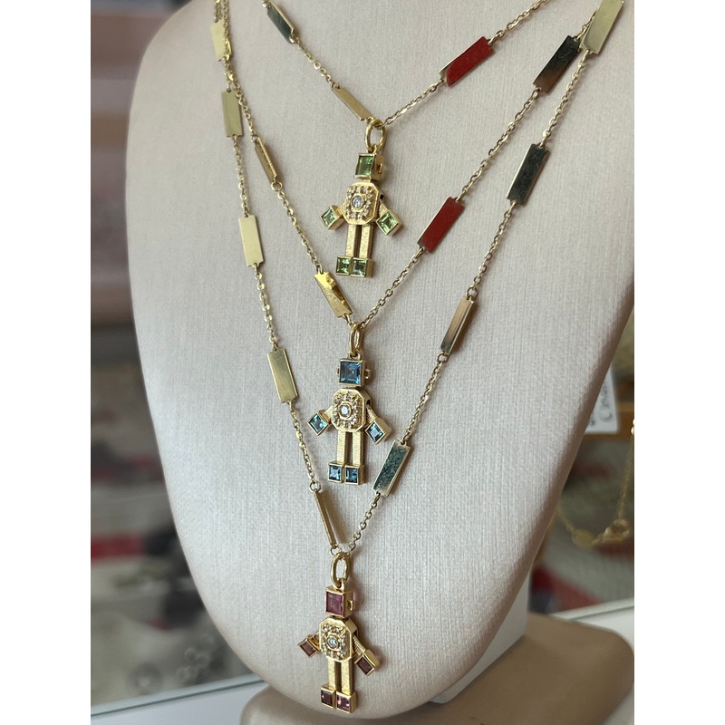 Millo Gold Bar Chain Necklace 14″-16″