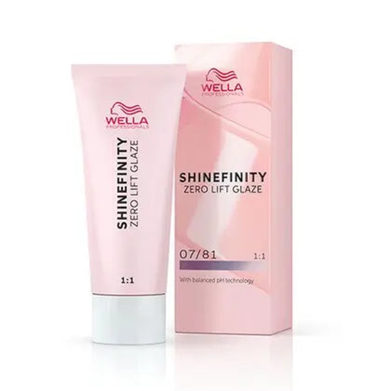 Wella Shinefinity Zero Lift Glaze Demi-Permanent Hair Color – 07/81 Medium Blonde Pearl Ash