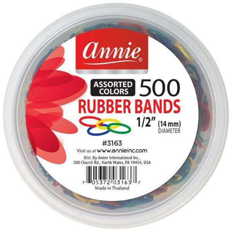 Annie Rubber Bands 500Ct Asst Color (6 PCS)