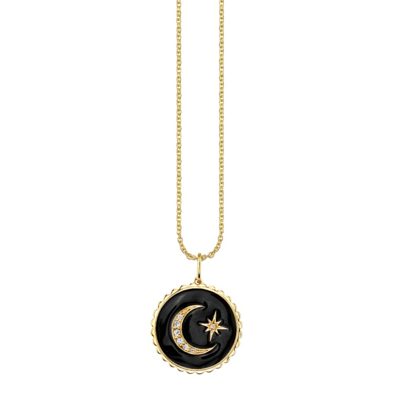 Celestial Medallion with Scalloped Edge Charm