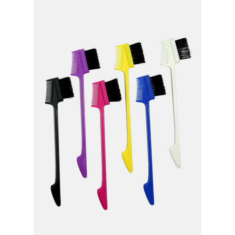 Double Sided Edge Control Brush & Comb Yellow