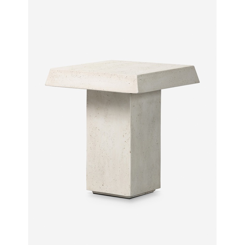 Avila Indoor / Outdoor Side Table by Amber Lewis x Four Hands Aged White