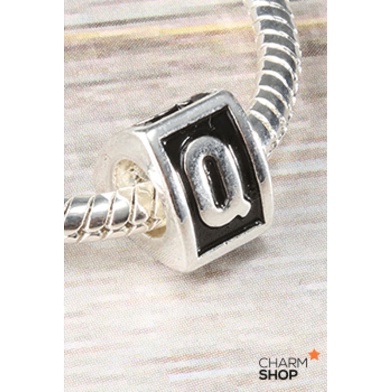 Letter Q Block Bead Charm