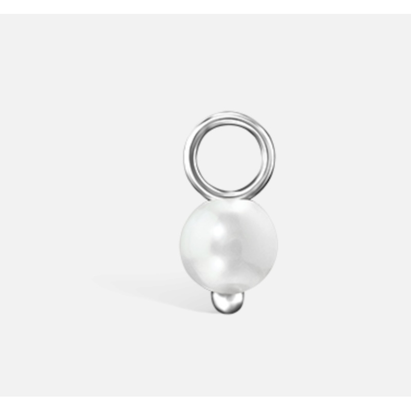 3mm Pearl Charm Yellow Gold
