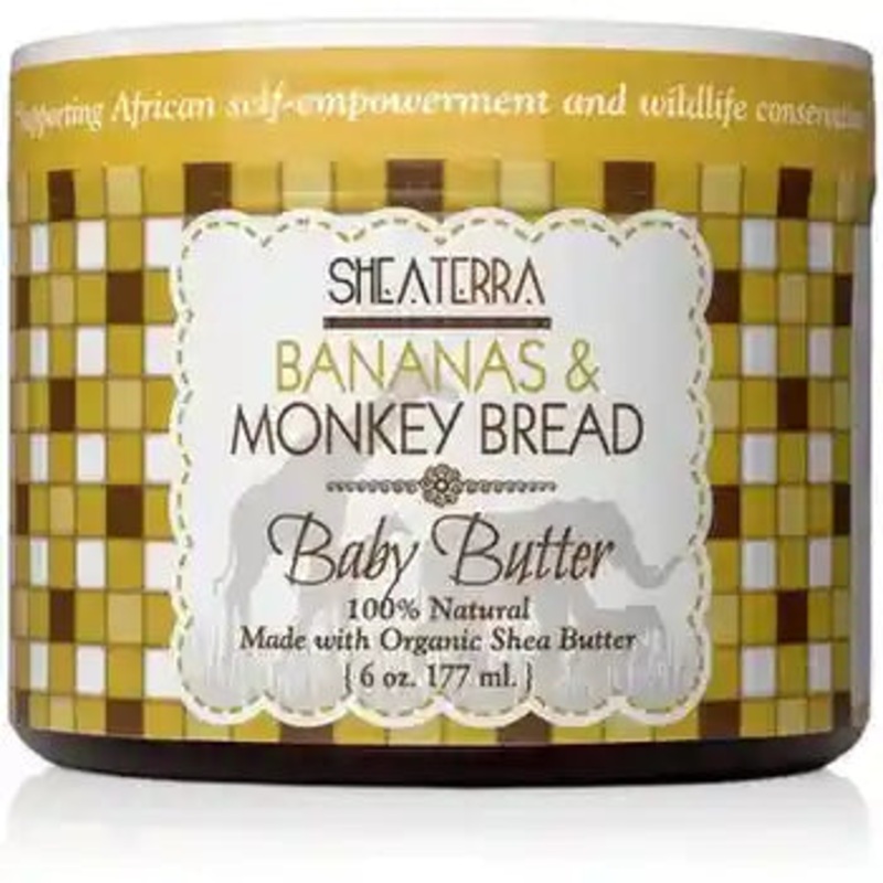 Bananas & Monkey Bread Baby Butter  Organic Shea & Baobab Oil for Delicate Baby Skin