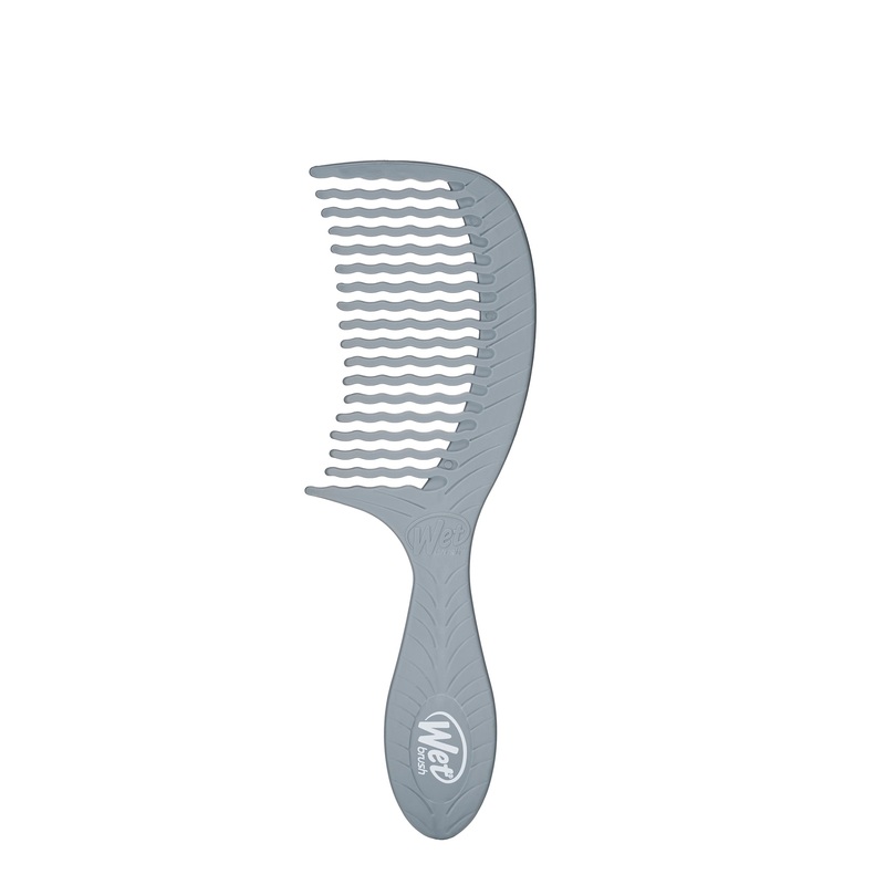 Wet Brush Go Green Detangling Treatment Comb – Charcoal Infused / Grey