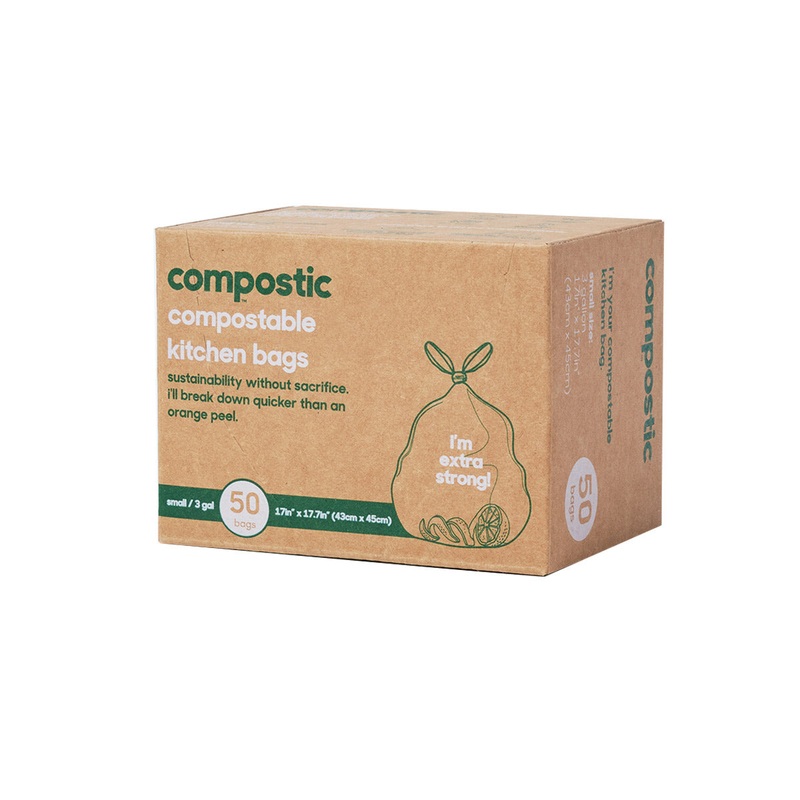 3 Gallon Home Compostable Trash Bags 50 count
