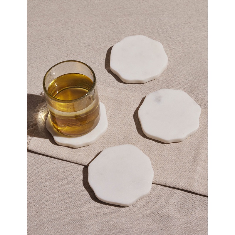 Flor Coasters (Set of 4) by Meso White