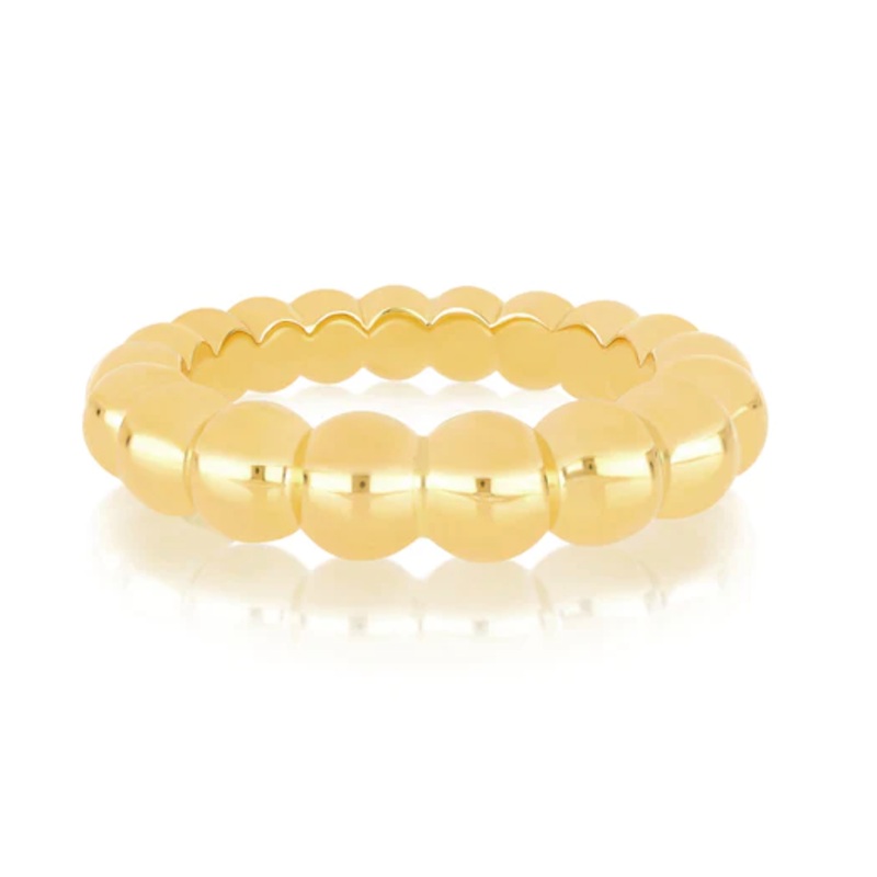 Gold Jumbo Ball Stack Ring Yellow Gold 5