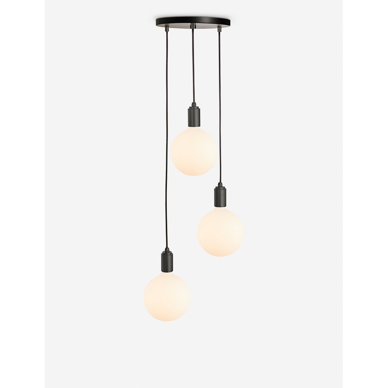 Triple Pendant Light with Sphere IV by Tala Graphite 10″Dia