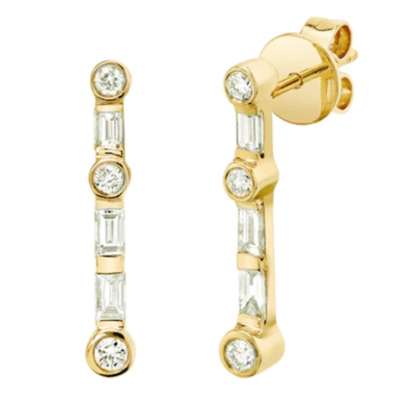DIAMOND STICK-BONE STUDS