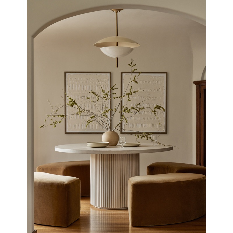 Rutherford Round Dining Table Natural Oak