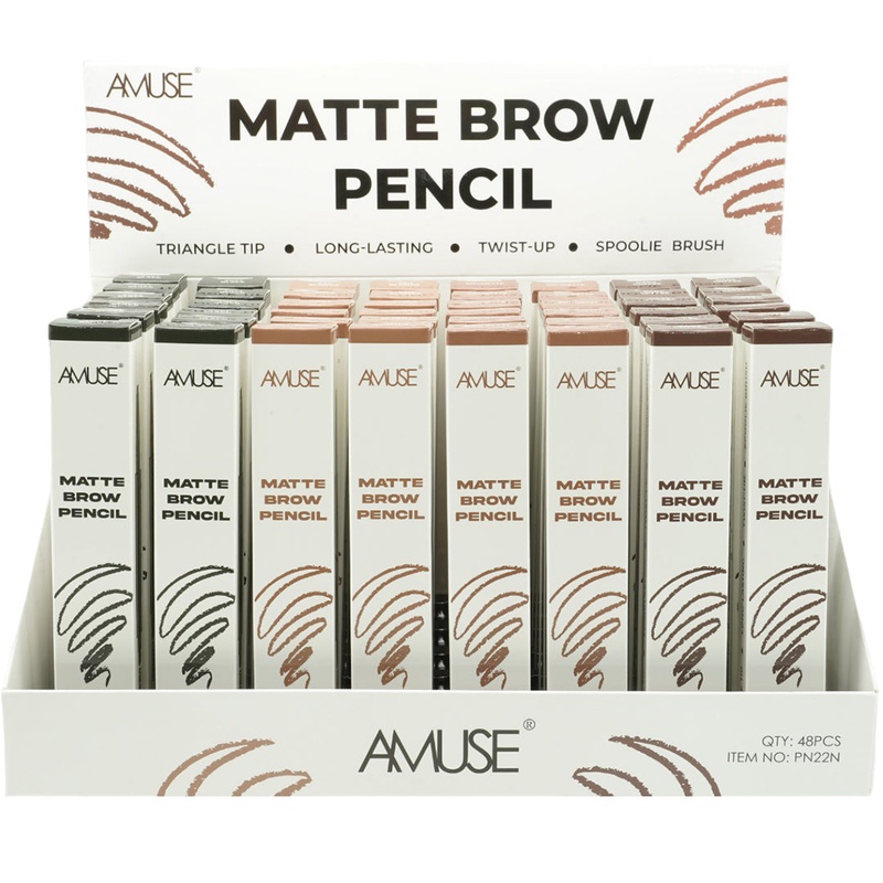 Amuse Matte Brow Pencil – Wholesale Display 48 Units (PN22N)