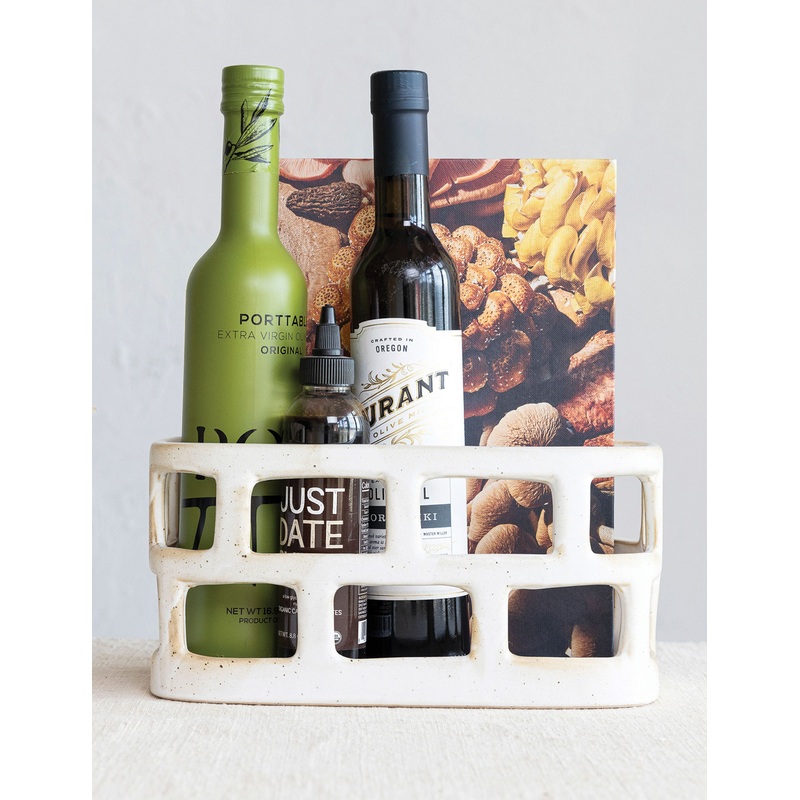 Benning Stoneware Basket White