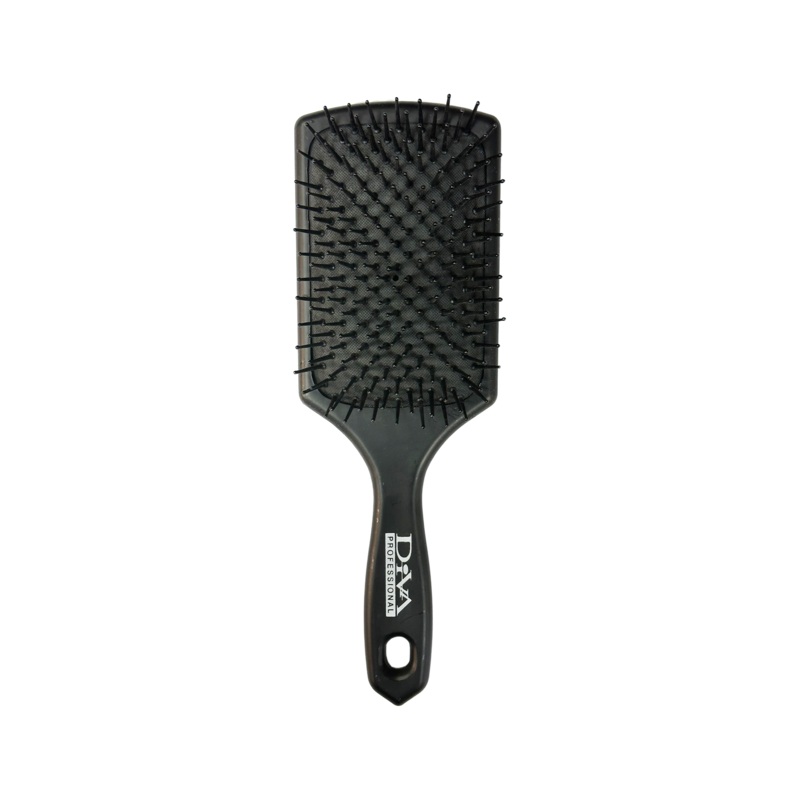 Diva #D-315B Matte Black Cushion Pin Paddle Brush (9.5″)