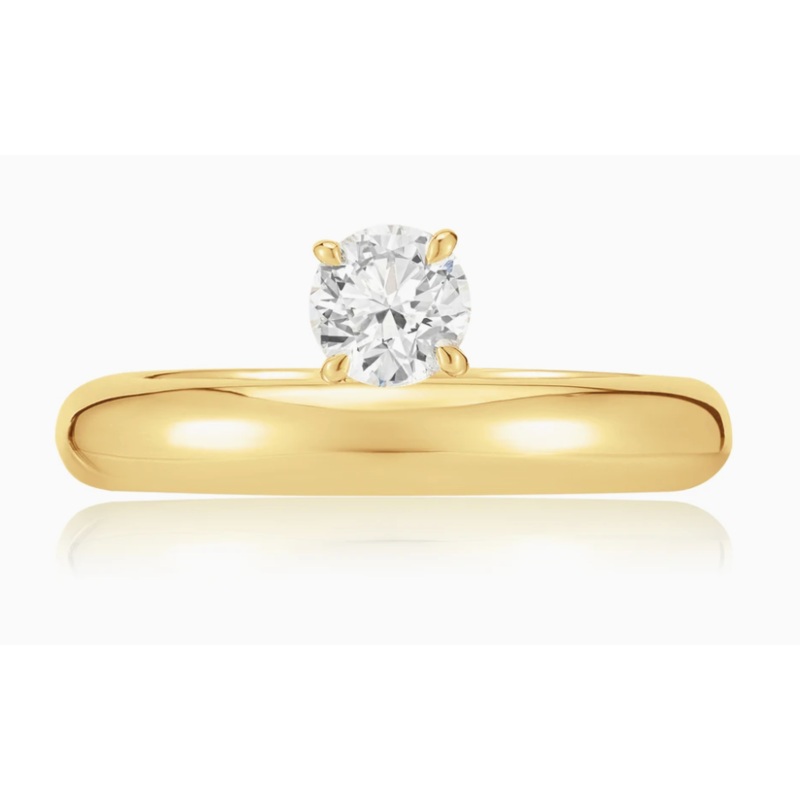 Floating Diamond Ring Yellow Gold 3