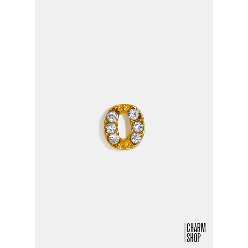 Gold Letter O Locket Charm