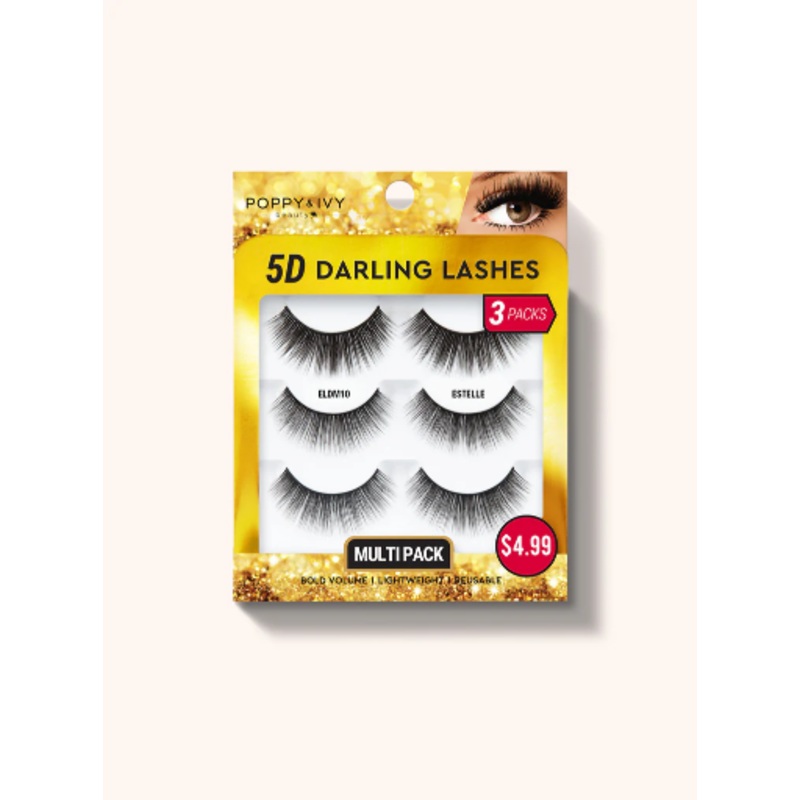 ABNY-P&I 5D DARLING LASHES 3PAIRS – ESTELLE (3 PCS)