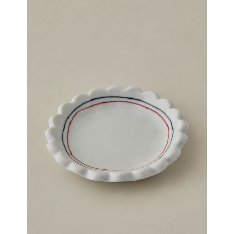 Scalloped Salt Dish by Stephanie Dawn Matthias White