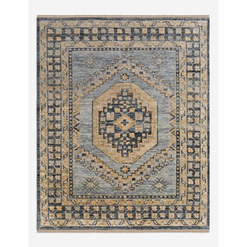 Barraza Hand-Knotted Wool Rug Blue 9′ x 12′