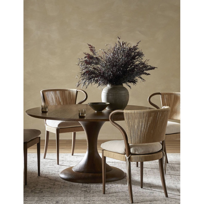 Eastman Round Dining Table by Amber Lewis x Four Hands Sienna Oak 60″W
