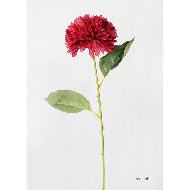 Official Key Items Artificial Flowers – Red Dahlia