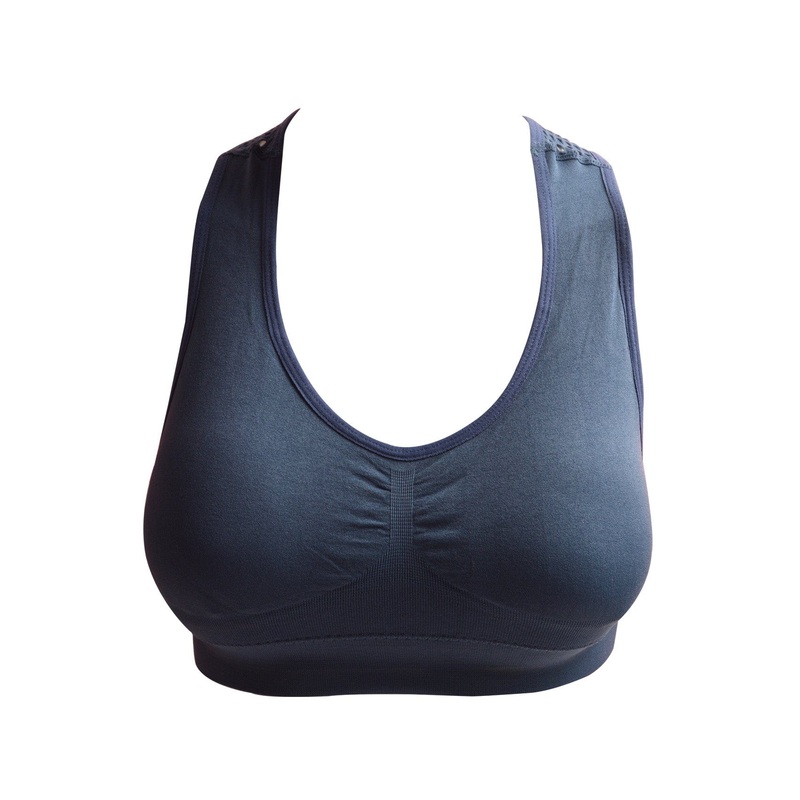 Sofra Fishnet Sports Bra Free Size Navy