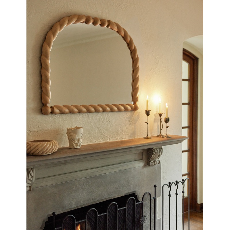 Braided Mantel Mirror by Sarah Sherman Samuel Natural