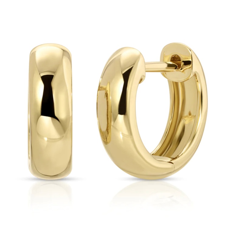 MINI HUGGIE HOOPS Single Yellow Gold