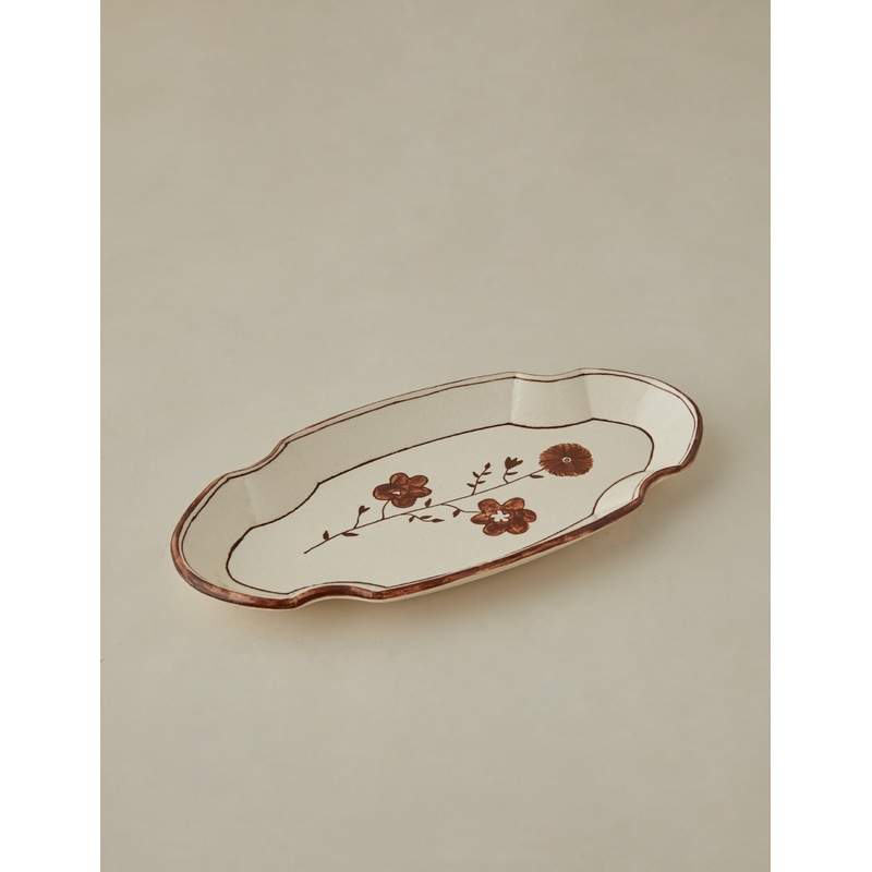 Oval Serving Dish by Stephanie Dawn Matthias Chocolate and Cream