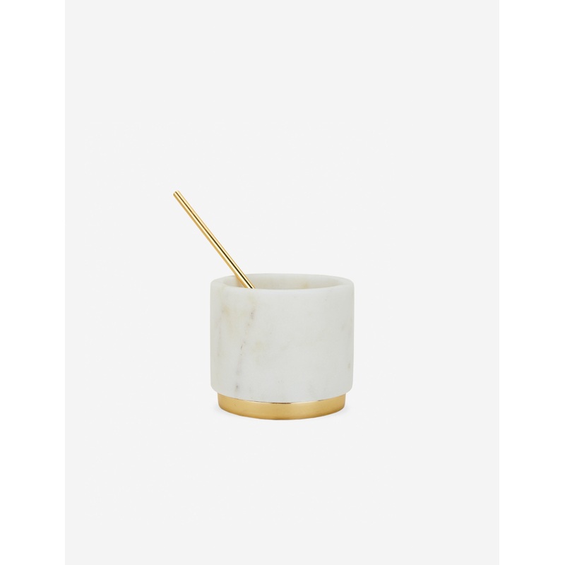 Simple Marble Pinch Pot by Hawkins New York White