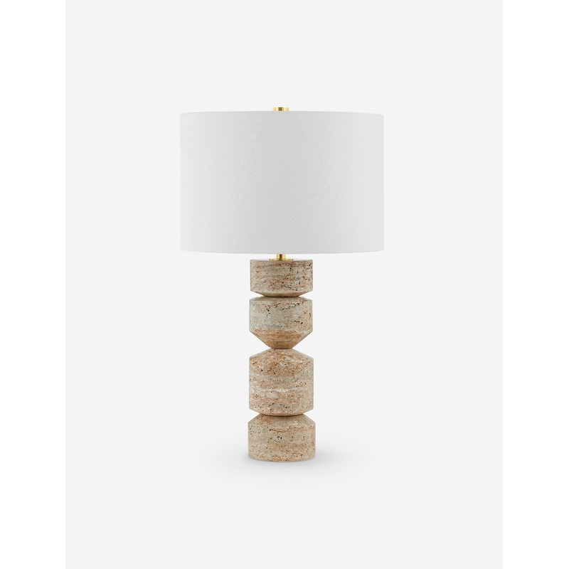 Theo Table Lamp Travertine