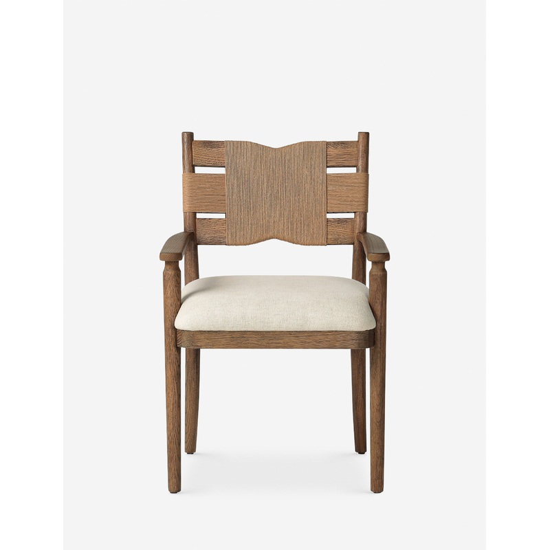 Tova Dining Arm Chair by Amber Lewis x Four Hands Parchment