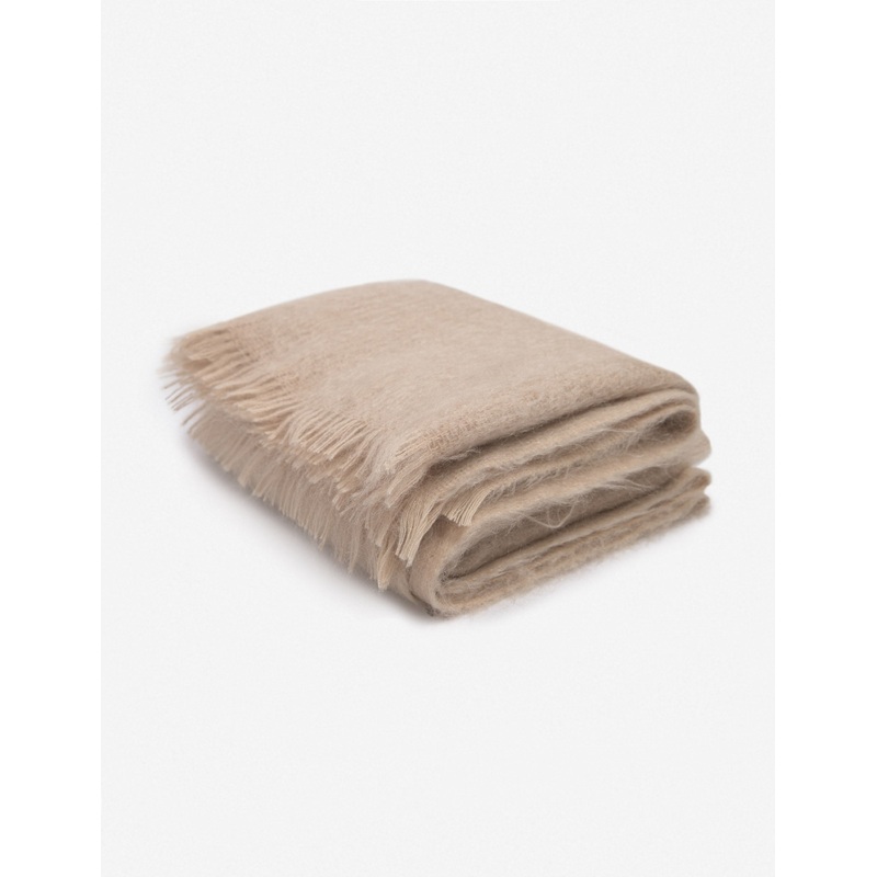 Aimee Mohair Throw Mustard