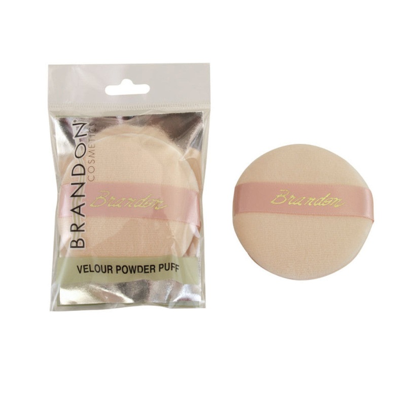 Brandon Cosmetics Powder Puff, Velour, 3″ Diameter (9336)