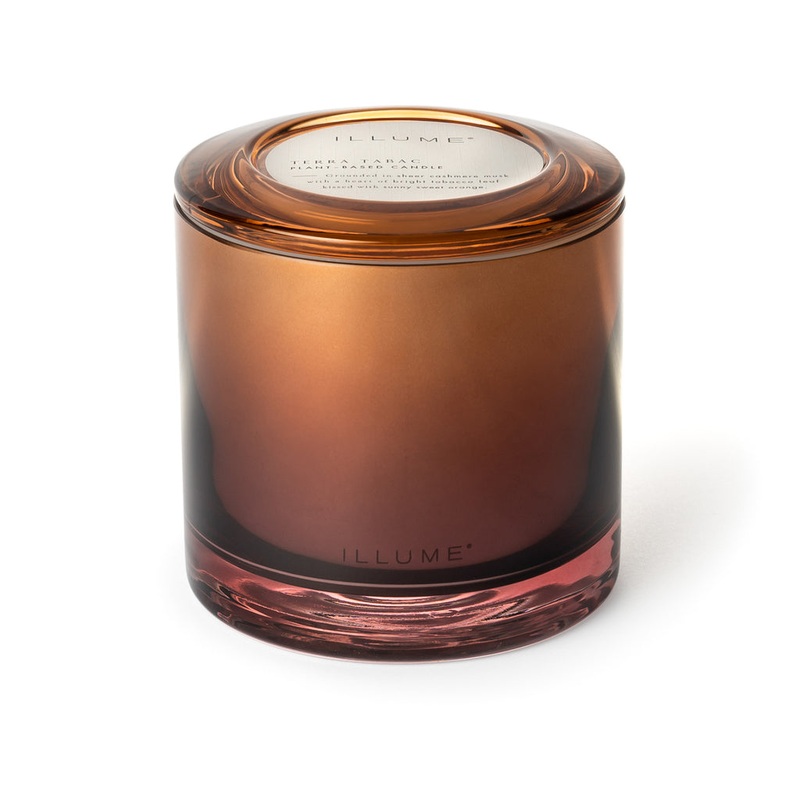 Illume Statement Glass Candle 20.8 oz / 590 g – Terra Tabac