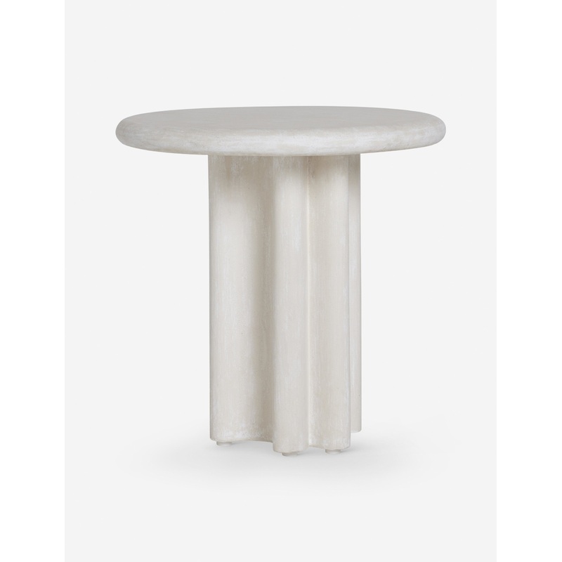 Ruiz Indoor / Outdoor Round Side Table Ivory