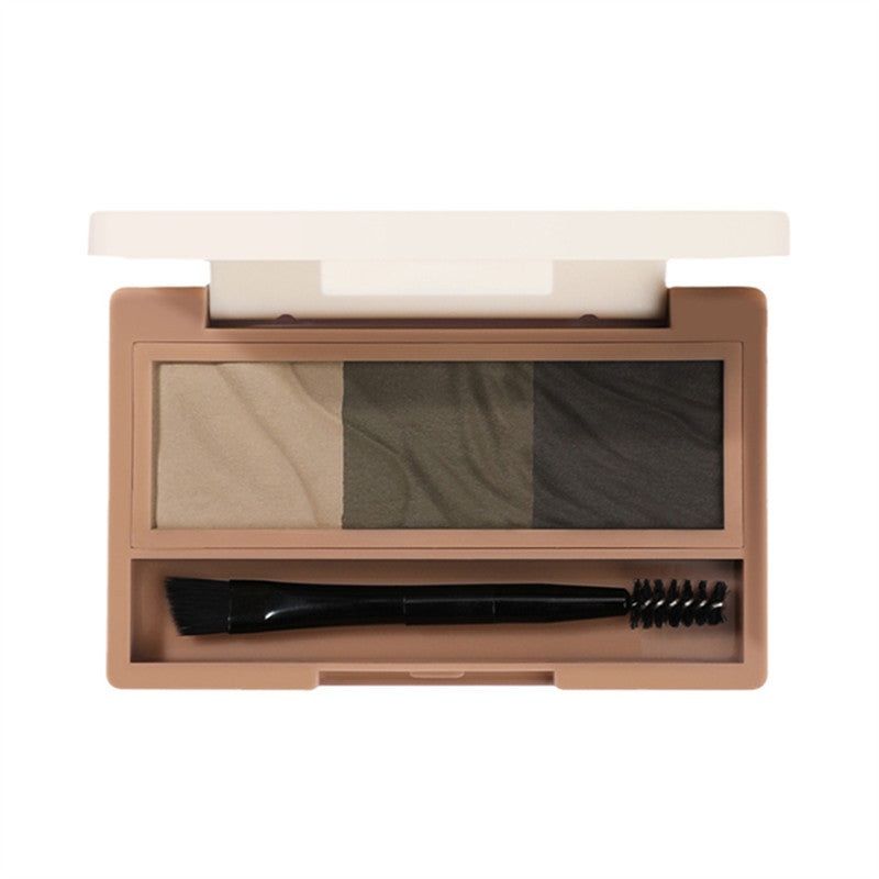 AKF Natural Stereoscopic Tricolor Eyebrow Powder AKF 3g #01 Deep brown