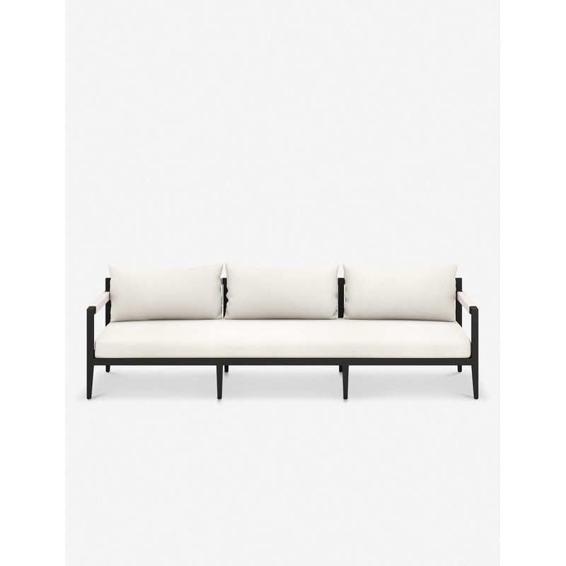 Cadenza Indoor / Outdoor Metal Sofa Bronze/Ivory 63″W