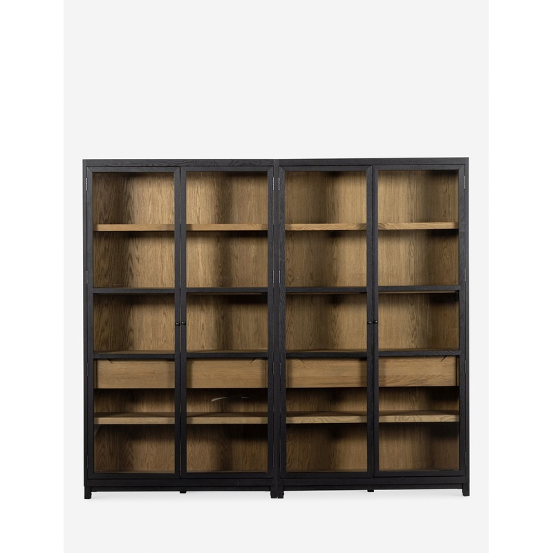 Carly Double Full Curio Cabinet Black