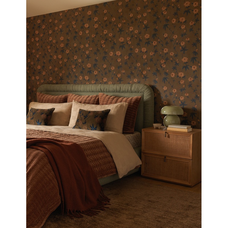 Courtet Platform Bed Natural Linen Twin