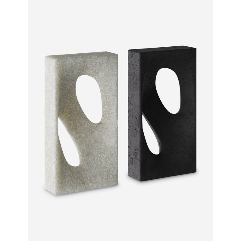 Bondi Bookends (Set of 2) by Arteriors Black and White
