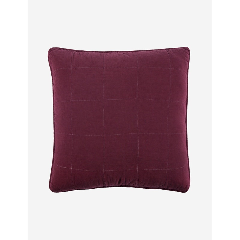 Antwerp Large Quilted Euro Sham by Pom Pom at Home Berry