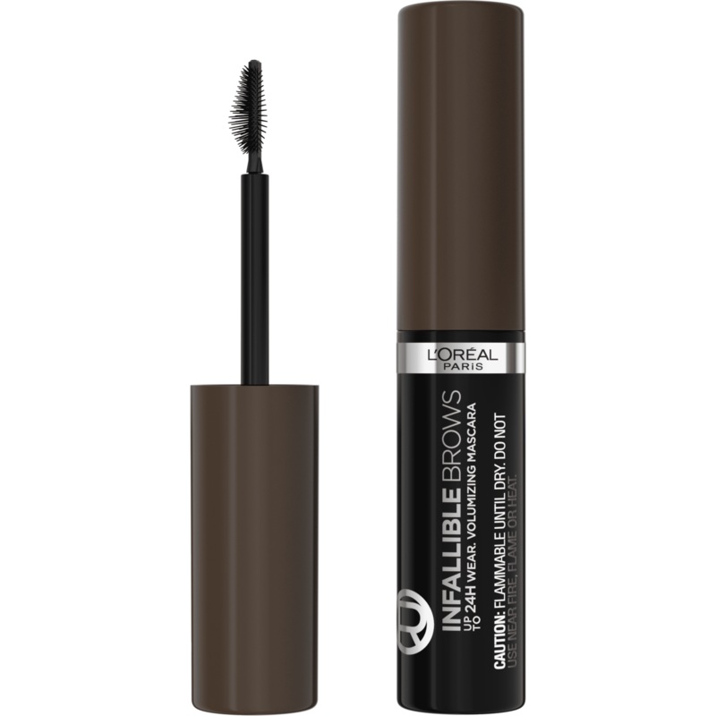 L’Oreal Paris Infallible Volumizing 24H Wear Brow Mascara, 3.0 Soft Black, 0.13 fl oz