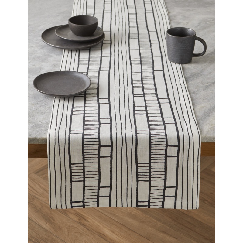 Sector Linen Table Runner by Hadiya Williams