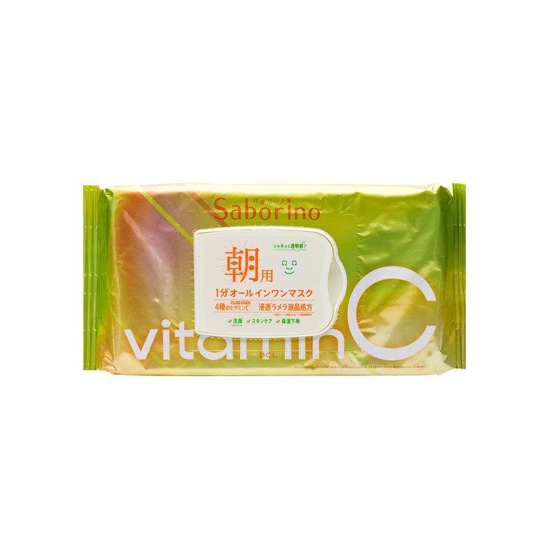 BCL Saborino Morning Facial Mask Vita Citrus 30pcs