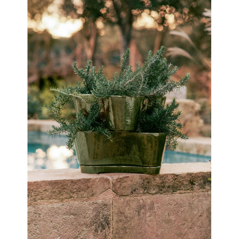 Gemi Stackable Planters (Set of 2) by Ferm Living Moss